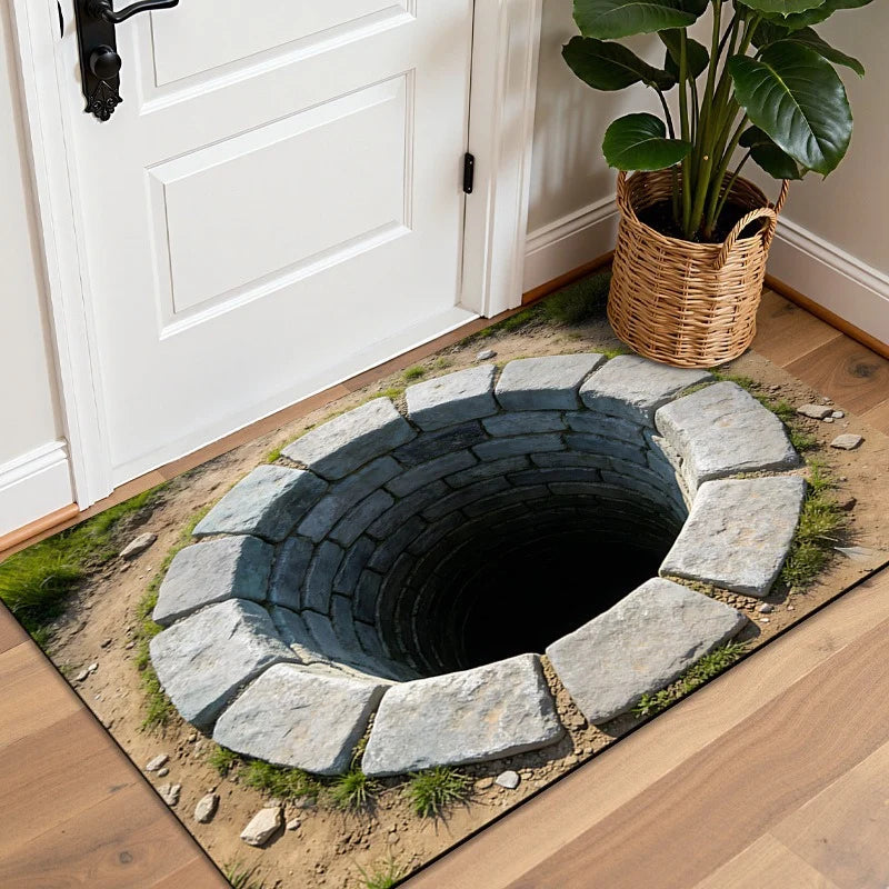 Doormat 3D Waterfall Illusion Non-Slip Backing