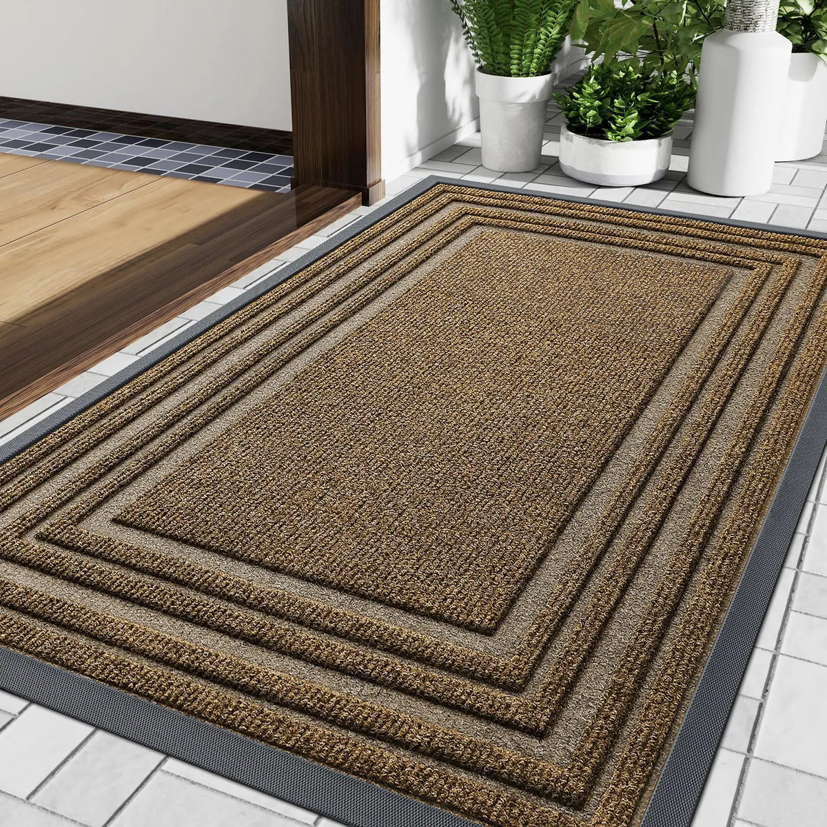 Doormat Natural Rubber Non-Slip Weather-Resistant