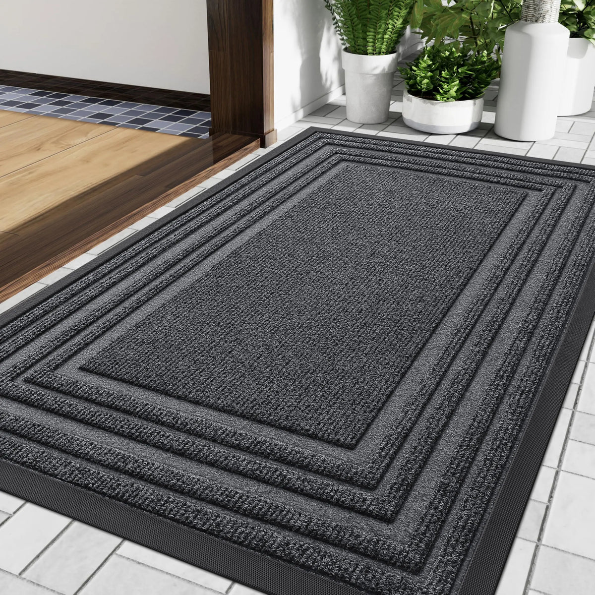 Doormat Natural Rubber Non-Slip Weather-Resistant
