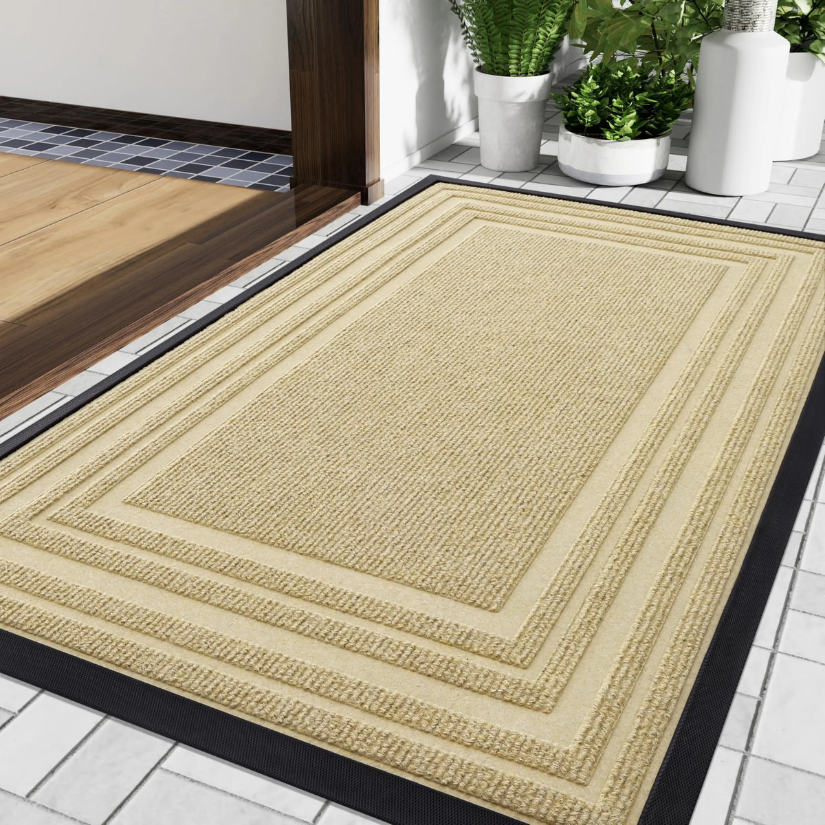 Doormat Natural Rubber Non-Slip Weather-Resistant