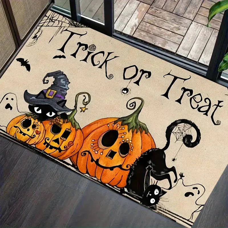 Doormat Set Halloween Printed Washable Crystal Velvet