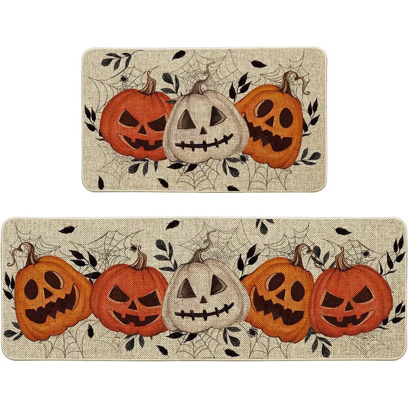 Doormat Set Halloween Printed Washable Crystal Velvet