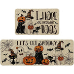 Doormat Set Halloween Printed Washable Crystal Velvet