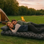 Double Camping Mat Self-Inflating Lightweight Waterproof Ripstop Nylon