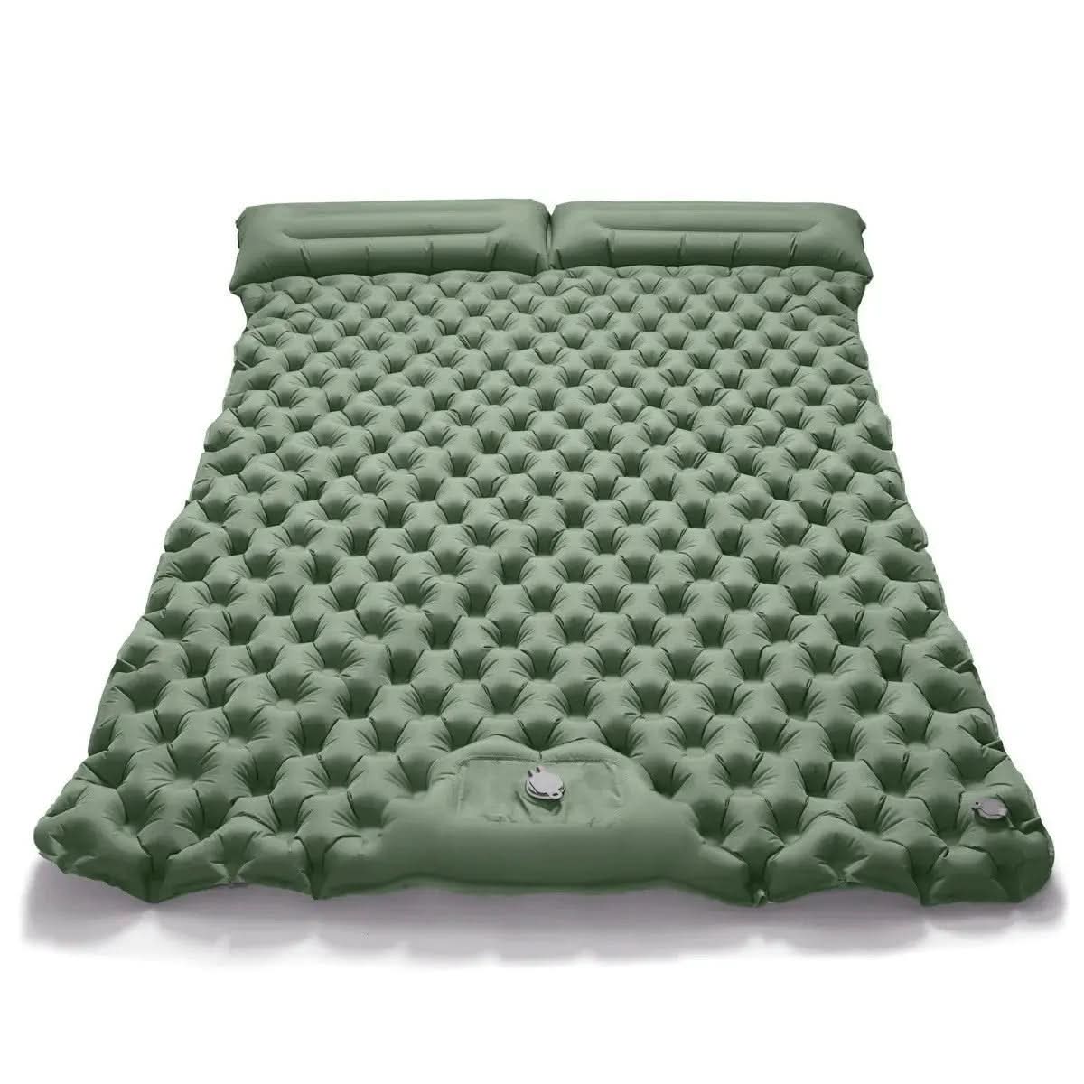 Double Camping Mat Self-Inflating Lightweight Waterproof Ripstop Nylon