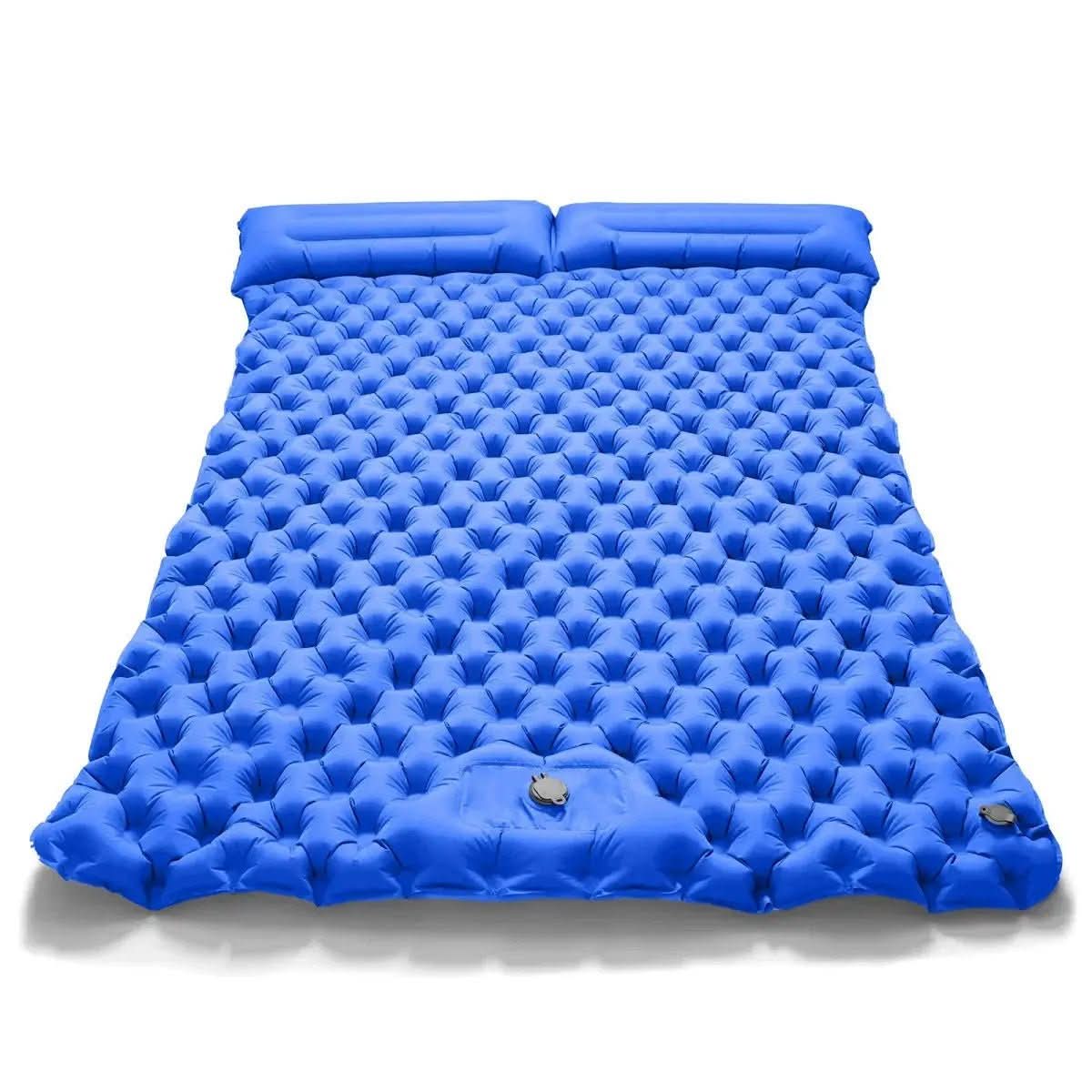 Double Camping Mat Self-Inflating Lightweight Waterproof Ripstop Nylon