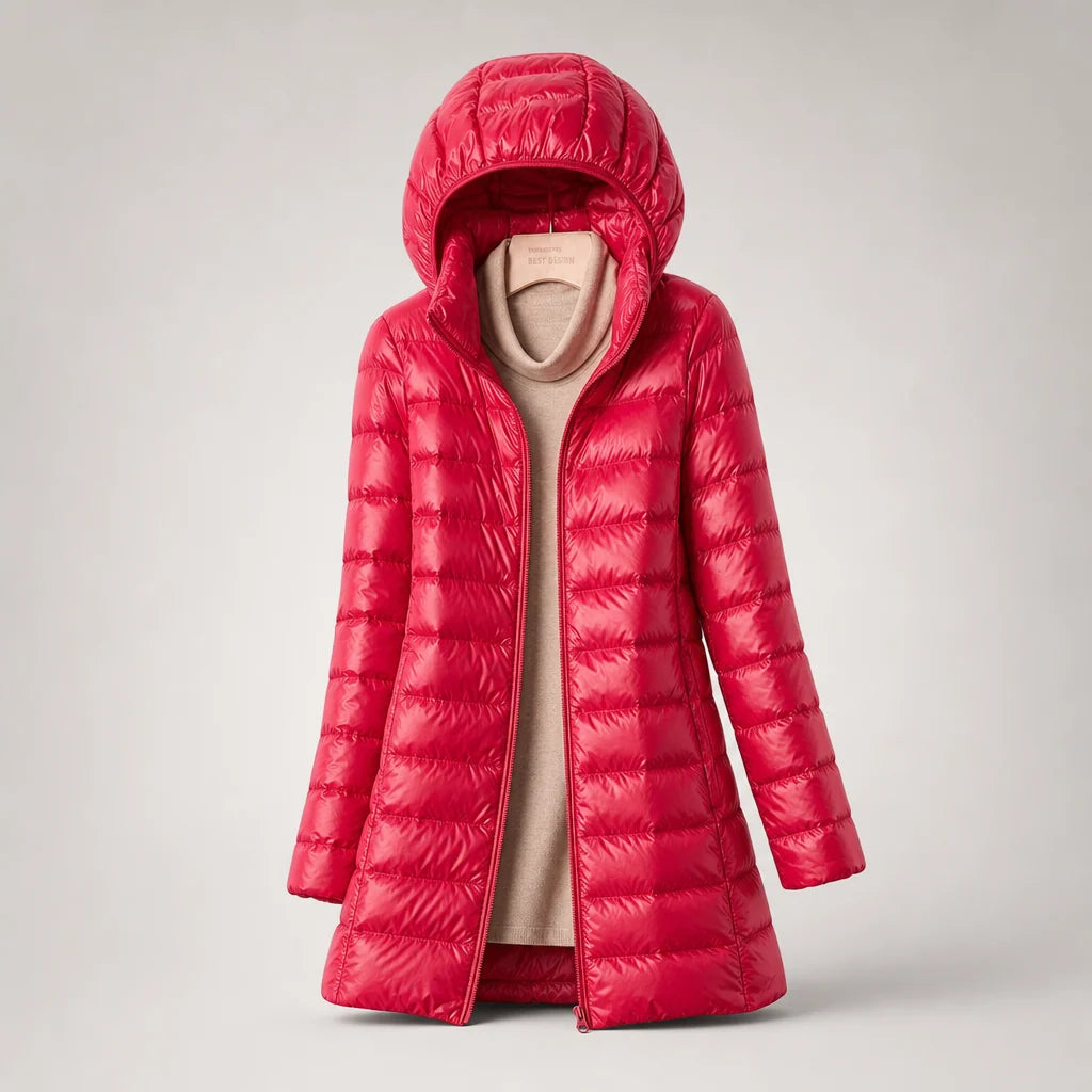 Down Jacket Ultralight Water-Resistant Detachable Hood
