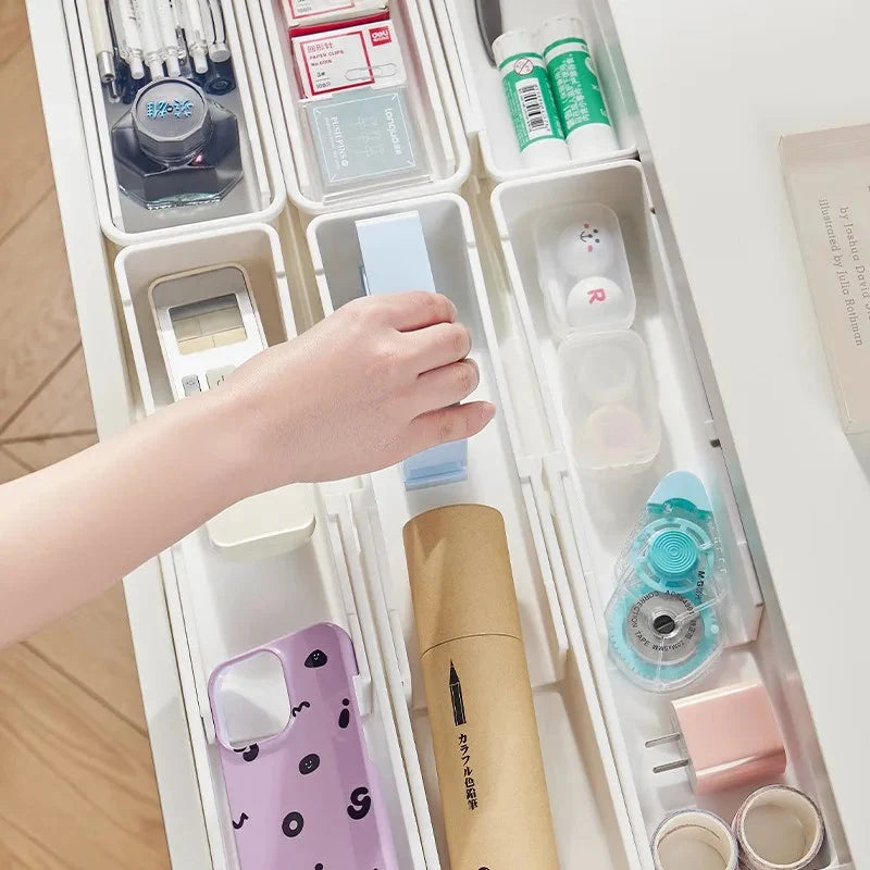 Drawer Organizer Adjustable ABS Plastic Set of 2