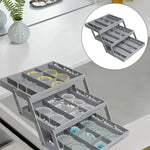 Drawer Organizer Adjustable Collapsible Multi-Tier ABS flipped? Wait title. Need no issue. "Drawer Organizer Adjustable Collapsible Multi-Tier ABS" fine.