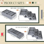 Drawer Organizer Adjustable Dividers Space-Saving Design