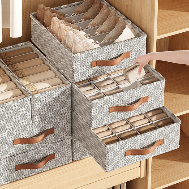 Drawer Organizer Foldable Compartments for Socks & Underwear