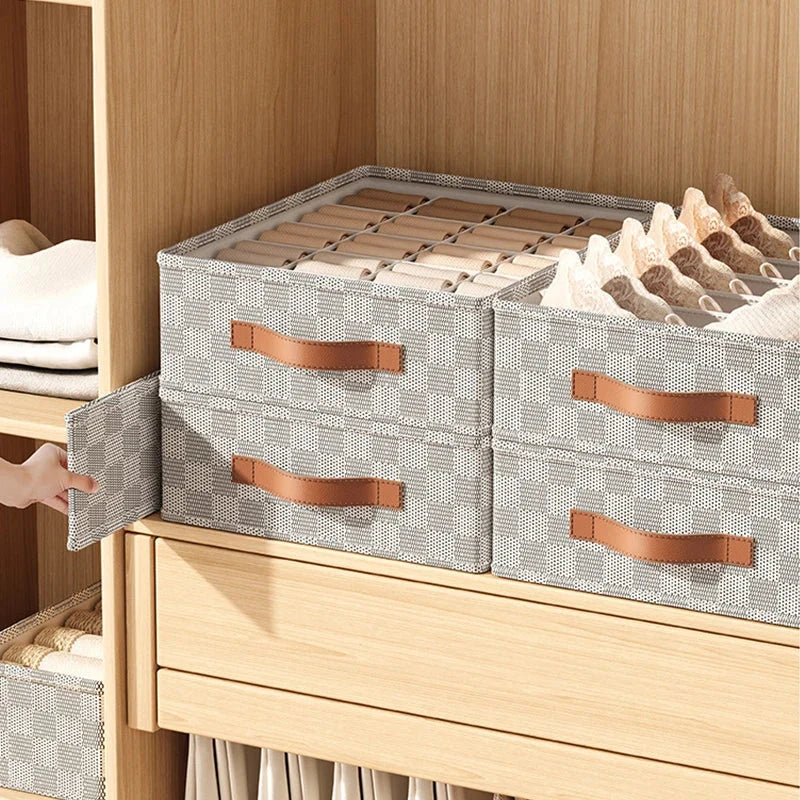 Drawer Organizer Foldable Compartments for Socks & Underwear