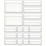 Drawer Organizer Set Clear Modular Stackable 18-Piece Set