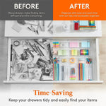 Drawer Organizer Set Clear Modular Stackable 18-Piece Set