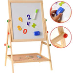 Drawing Easel Magnetic Whiteboard & Chalkboard Adjustable Frame