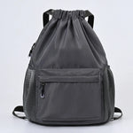 Drawstring Backpack Separate Shoe Compartment Multiple Pockets Lightweight Design