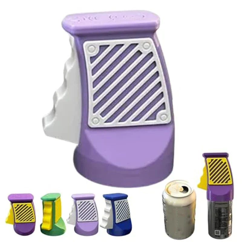 Drink Can Opener One-Handed Push-Operated Silicone Grip