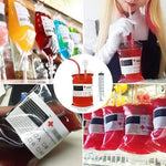 Drink Pouch Set Halloween Blood Bag Design Reusable 3 Pack