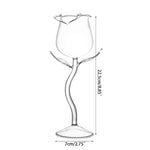 Drinking Glass 3D Rose Design 3.4 fl oz