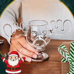 Drinking Glass Antler Design 8.45 Oz