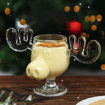 Drinking Glass Antler Design 8.45 Oz