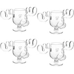 Drinking Glass Antler Design 8.45 Oz
