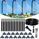 Drip Irrigation Kit Adjustable Nozzles Cuttable Tubing Tool-Free Connectors