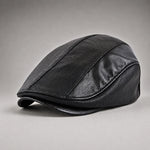 Driving Cap Genuine Leather Croc-Embossed Adjustable Fit