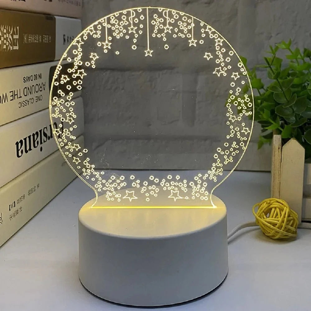 Dry-Erase Sign Acrylic Warm LED USB-Powered With Pen