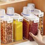 Dry Food Storage Container Airtight Clear With Measuring Cup