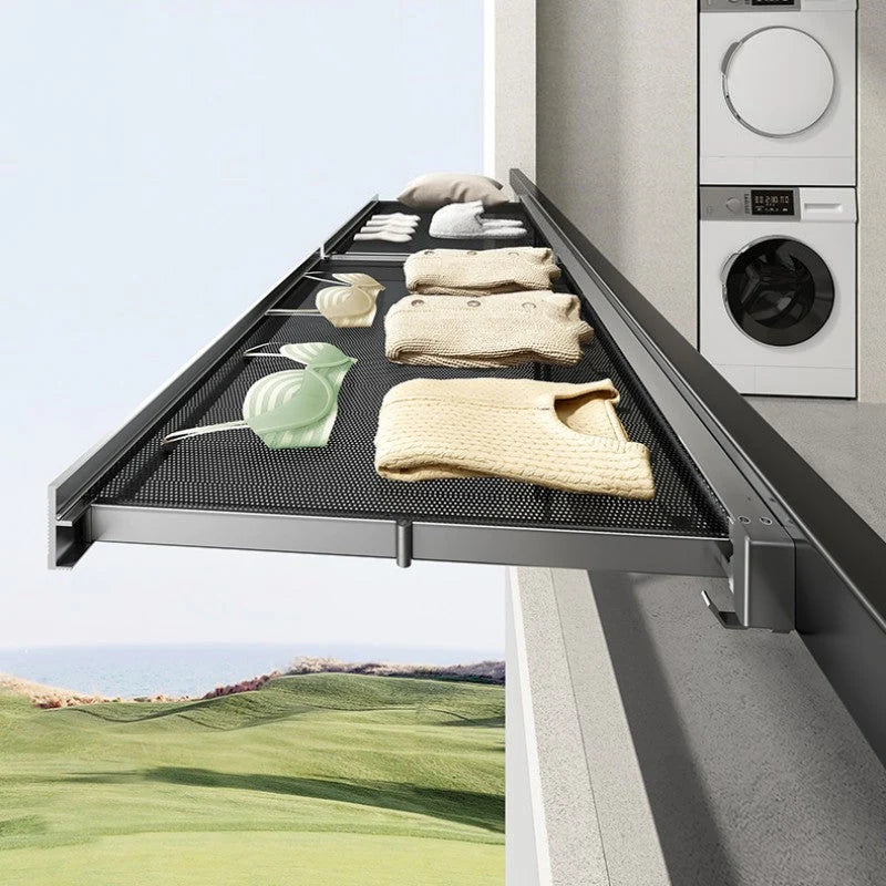 Drying Rack Wall-Mounted Folding No-Drill Space-Saving