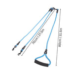 Dual Dog Leash Tangle-Free Cushioned Handle Quick-Lock