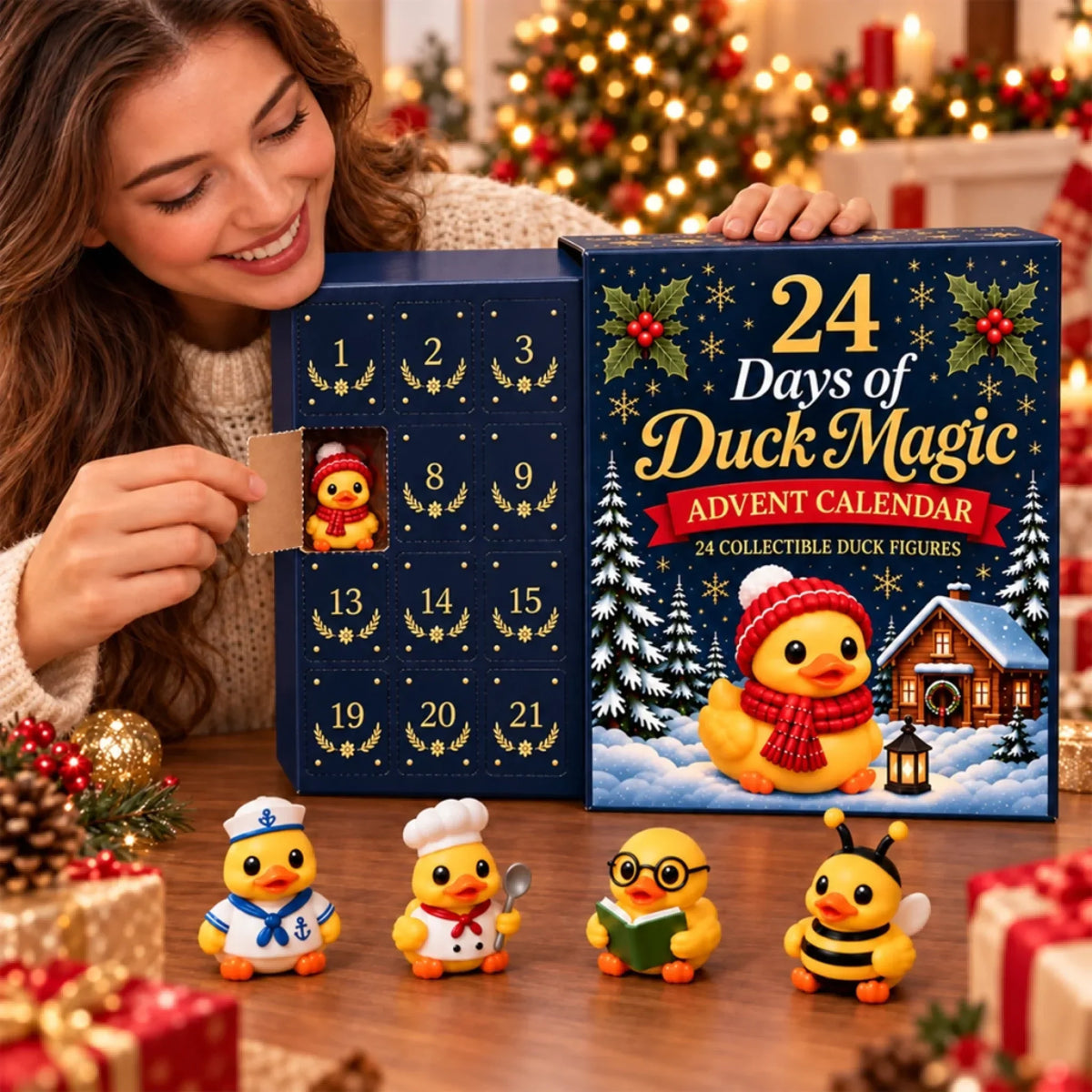 Duck Advent Calendar 24 Collectible Figures Festive Costumes