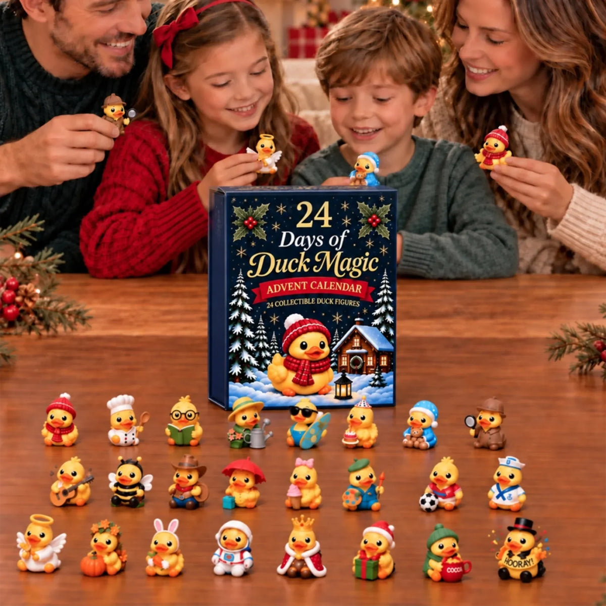 Duck Advent Calendar 24 Collectible Figures Festive Costumes