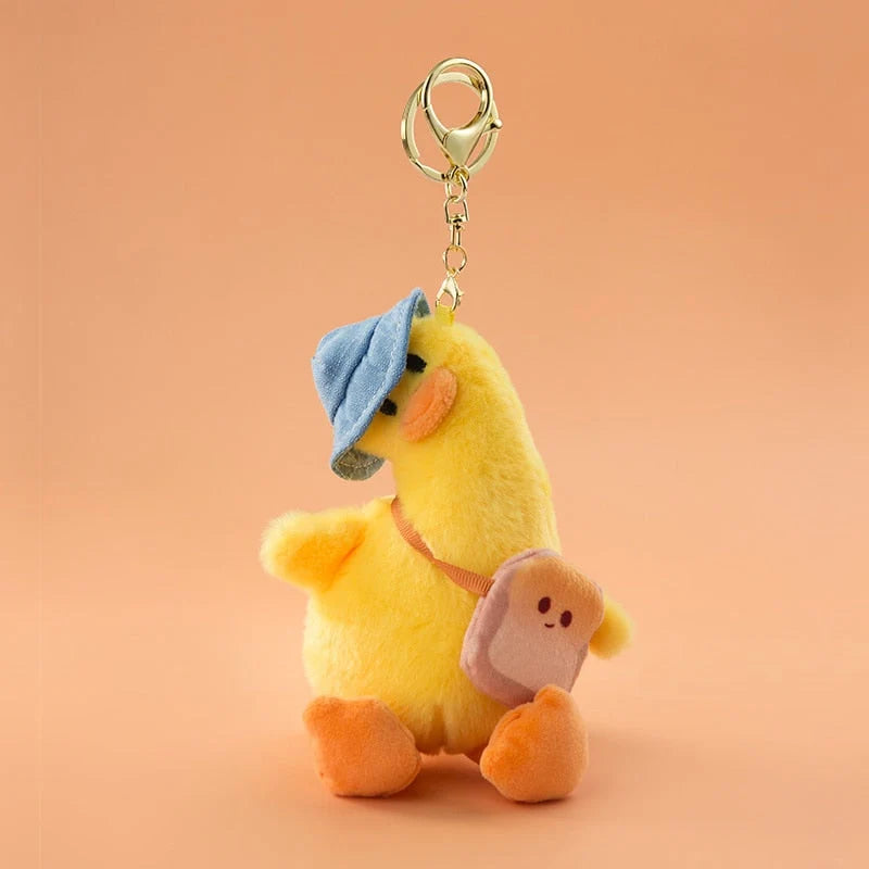 Duck Keychain Soft PVC Metal Clip & Key Ring