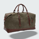 Duffel Bag Canvas with Leather Details Spacious Design