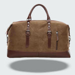 Duffel Bag Canvas with Leather Details Spacious Design