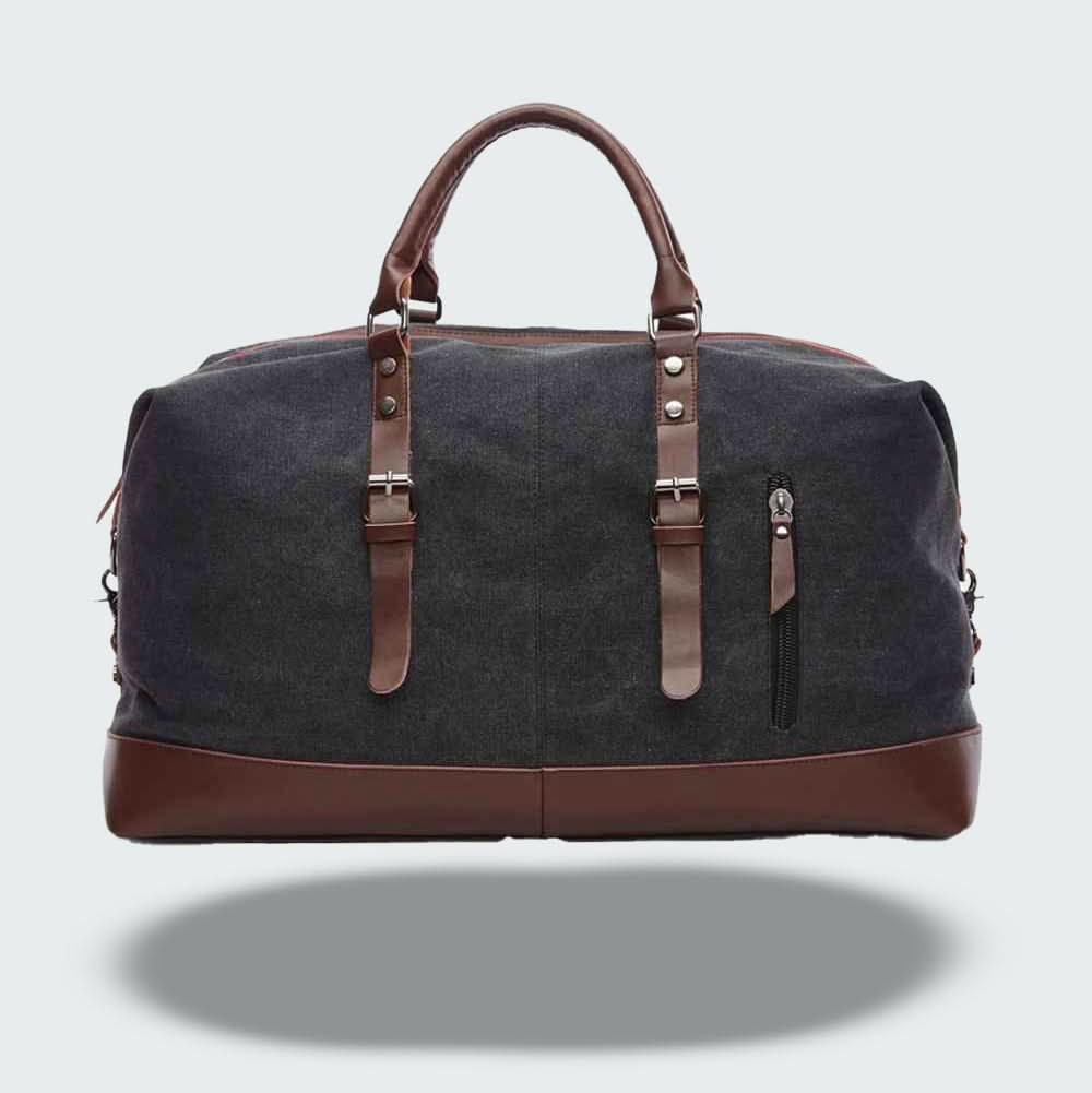Duffel Bag Canvas with Leather Details Spacious Design