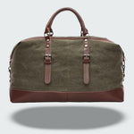 Duffel Bag Canvas with Leather Details Spacious Design