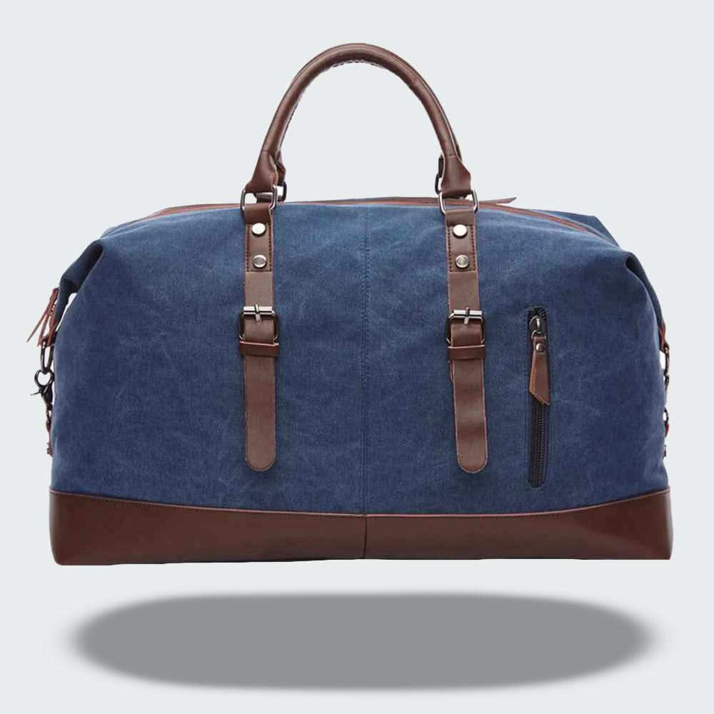 Duffel Bag Canvas with Leather Details Spacious Design