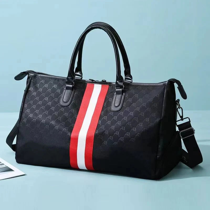 Duffel Bag Durable Fabric Multiple Zip Pockets Adjustable Strap
