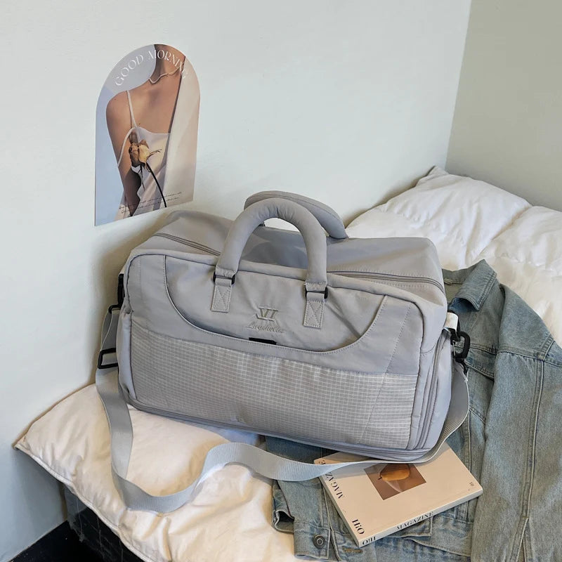 Duffel Bag Durable Fabric Spacious Multiple Pockets & Removable Strap