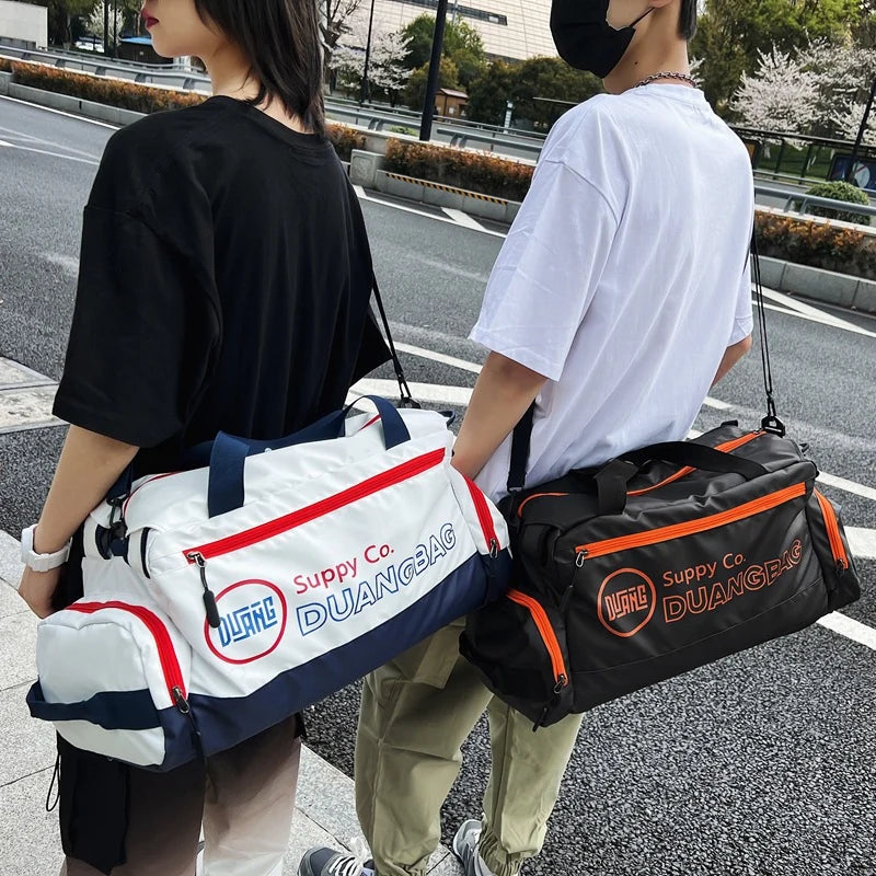 Duffel Bag Large Capacity Multi-Compartment Water-Resistant Fabric