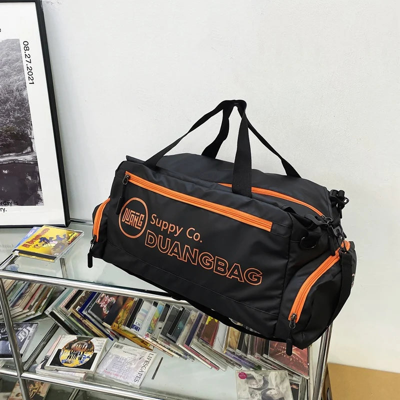 Duffel Bag Large Capacity Multi-Compartment Water-Resistant Fabric