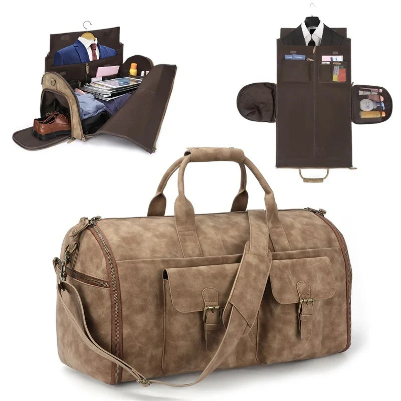Duffel Bag Large Capacity Multiple Pockets Detachable Shoulder Strap