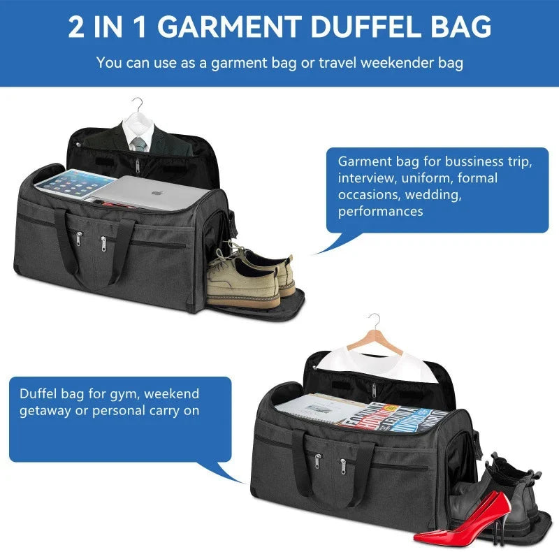 Duffel Bag Large Capacity Multiple Zippered Pockets