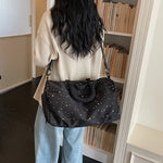 Duffel Bag Large Capacity Zipper Closure Detachable Shoulder Strap