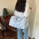 Duffel Bag Large Capacity Zipper Closure Detachable Shoulder Strap