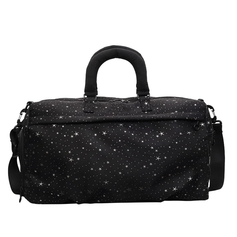 Duffel Bag Large Capacity Zipper Closure Detachable Shoulder Strap