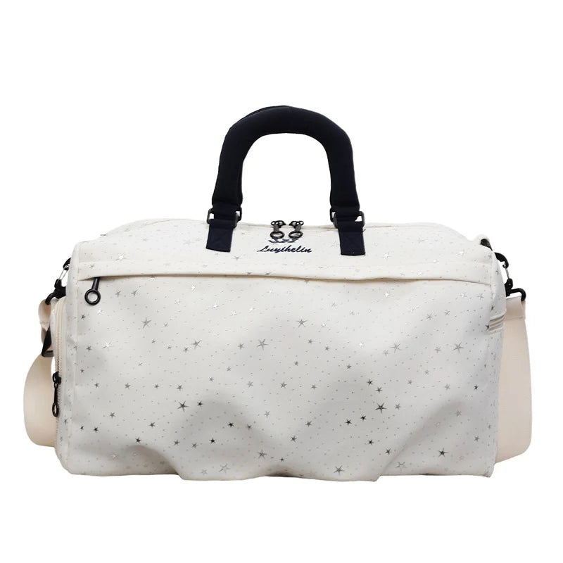 Duffel Bag Large Capacity Zipper Closure Detachable Shoulder Strap